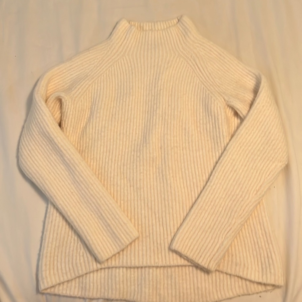 Madewell sweater mock neck off white